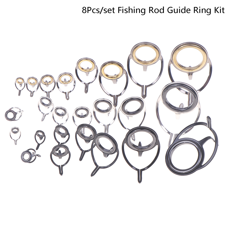 8Pcs Fishing Tackle Stainless  - Fishing Rod Tip Replacement 评论和价格