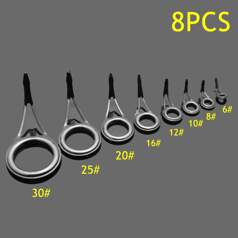 8pcs Fishing Rod Guide Rings A - Fishing Rod Building Kit 评论和价格
