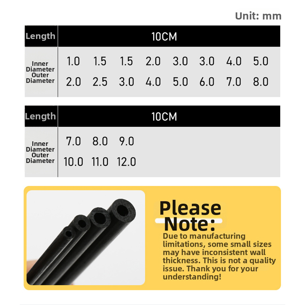 10cm Black Hollow Carbon Fiber - Fishing Rod Tip Replacement 评论和价格